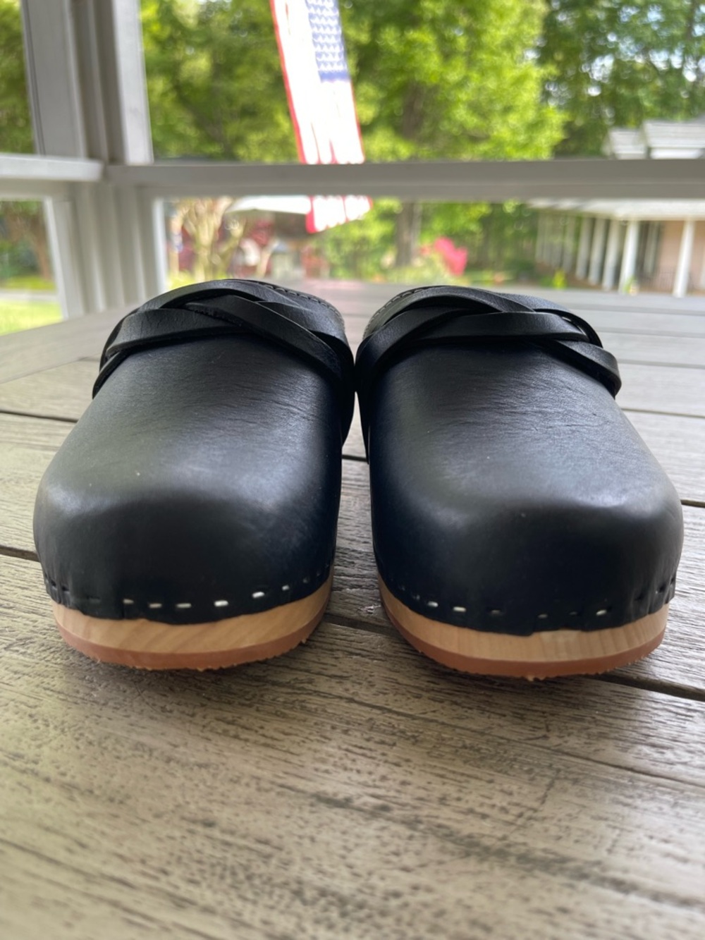 Kurier BFF Black Leather Clog Mule - Women's Slip-On Comfort size 38 7.5 - Picture 4 of 9